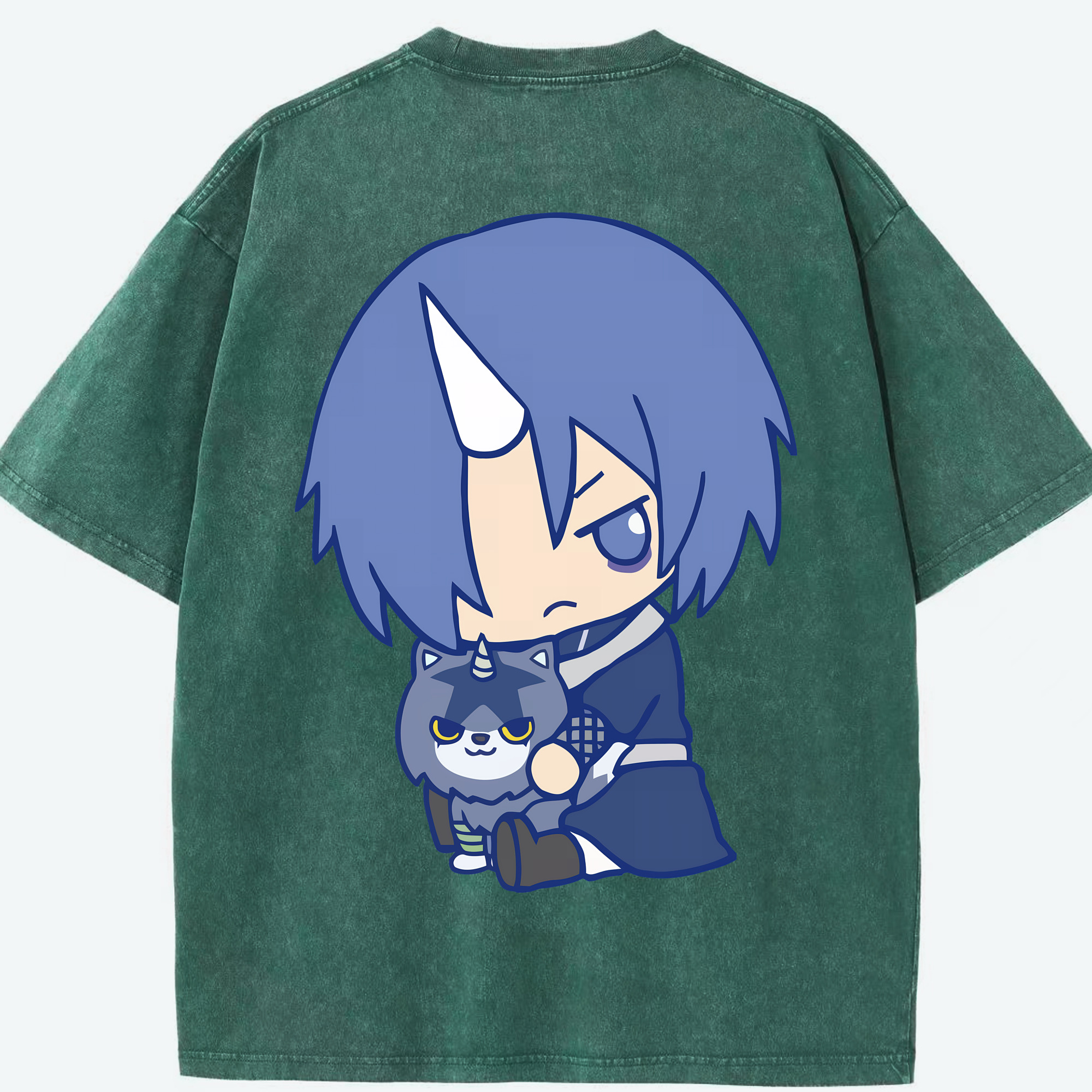 （画像用） 転スラ Regarding Reincarnated to Slime 綿100% ヴィンテージ風 半袖Tシャツ（背面プリント）